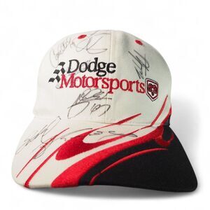 Dodge Motorsports Vintage 2001 NASCAR Racing Signed Signatures Snapback Hat